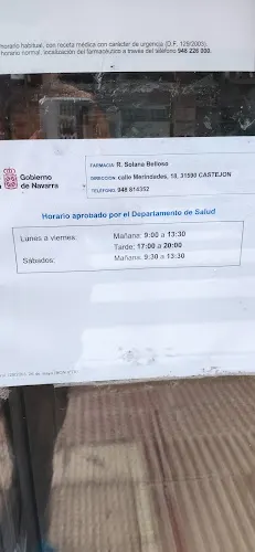 Farmacia Lda. M.R. Solana Belloso - Castejon